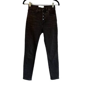Everlane The High Rise Skinny Jean Exposed Button Fly Size 25 Ankle NWOT